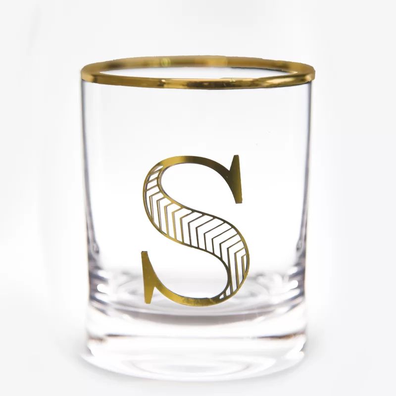 Monogram DOF 11 oz. Whiskey Glass (Set of 4) | Wayfair North America