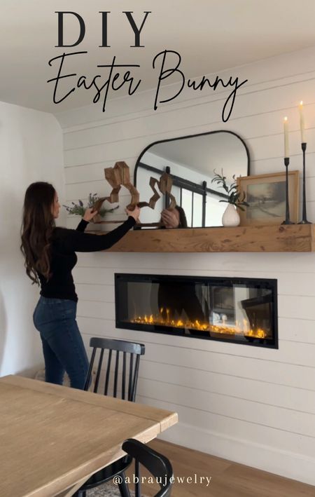 Linking everything I used to make this DIY Rustic Bunny. Also linking my Dining Room decor and my new favorite 70s style jeans 🐰💐

🏷️ mantel mirror , mantle decor , rustic mantel , electric fireplace , Easter decor , bunny decor , black candle holders , Flameless candles , dining room chairs , dining room table , free people jeans