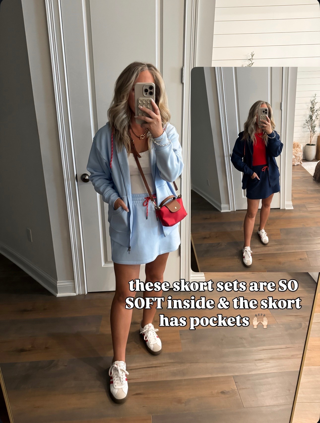 Walmart fashion Walmart finds athleisure outfit, two piece skort set, summer outfit, skort has pockets & shorts, MDW outfit, July 4th outfit, sports mom outfit, travel outfit