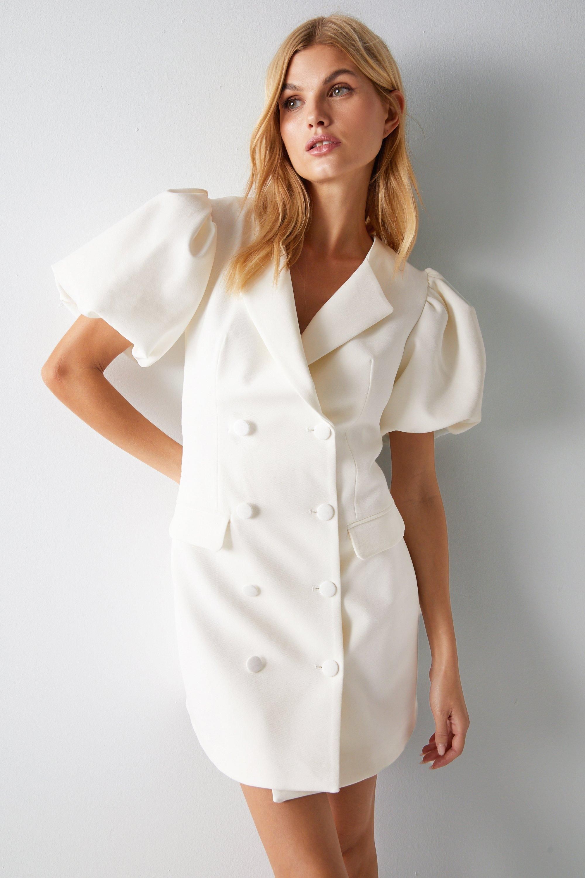 Premium Tailored Wrap Over Mini Dress | Debenhams UK