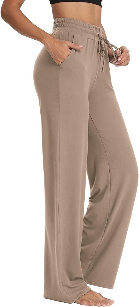 Sarin Mathews Womens Yoga Sweatpants Wide Leg Lounge Pajamas Pants Comfy Drawstring Workout Loose... | Amazon (US)