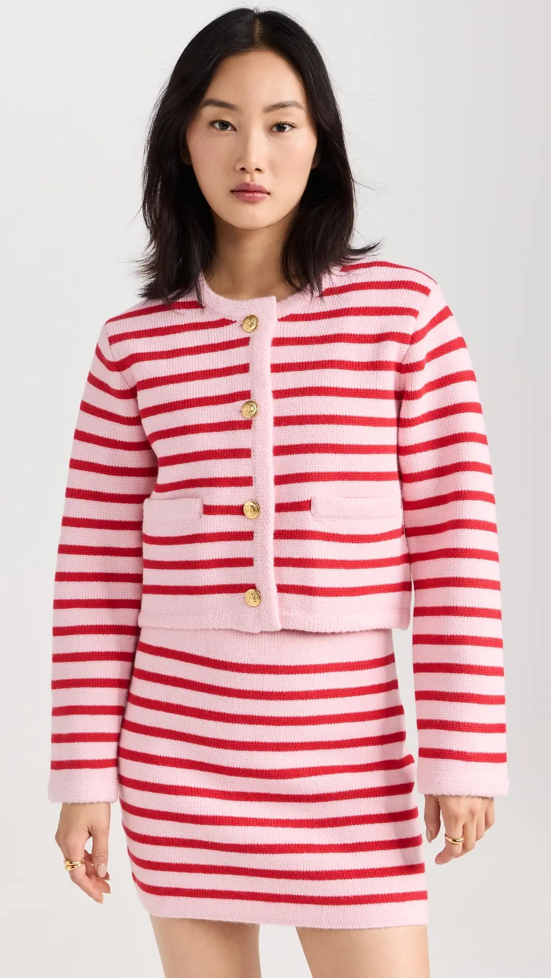 English Factory Knit Striped Sweater Cardigan | Shopbop | Shopbop