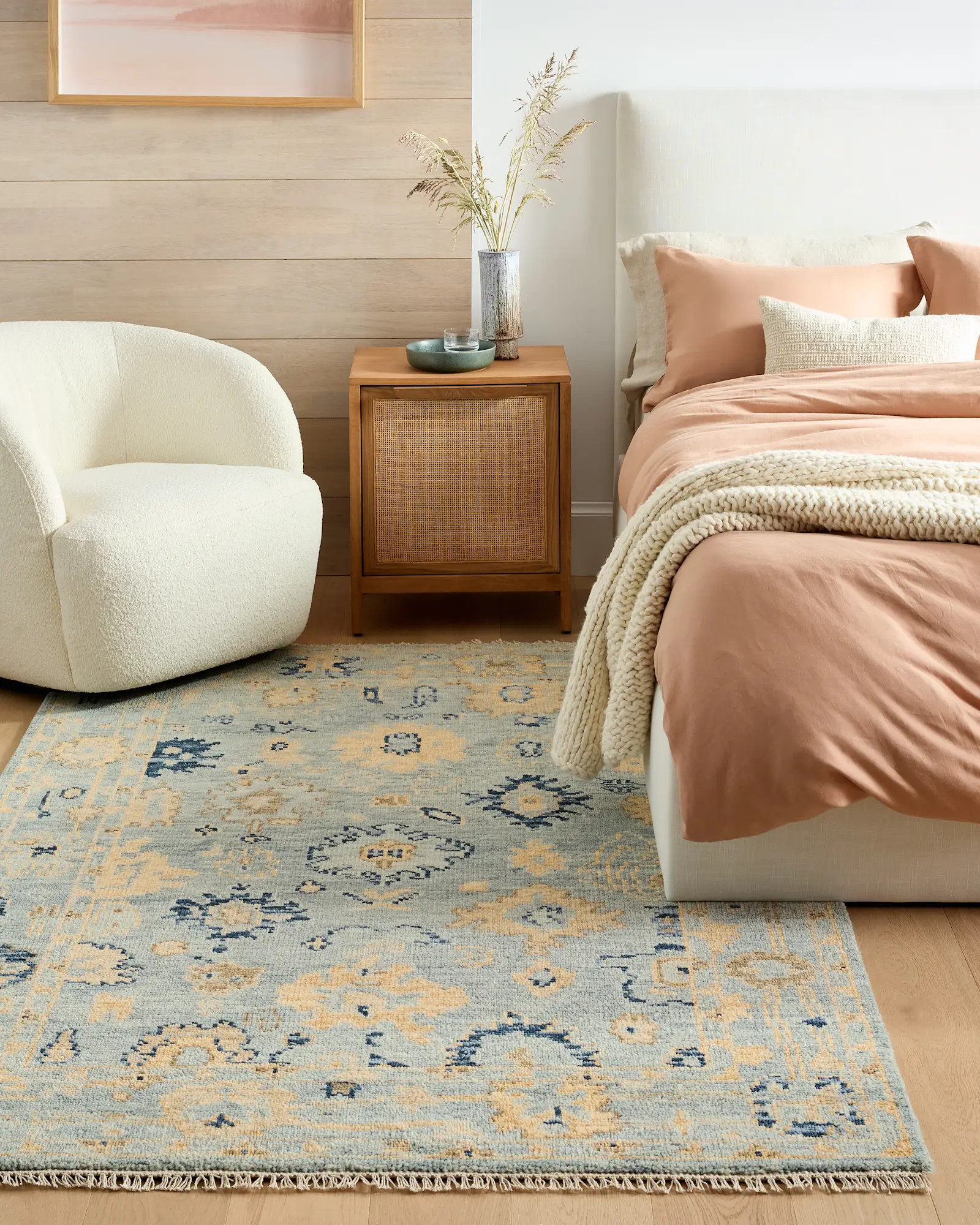 Kian Hand-Knotted Wool Rug in Blue | Quince