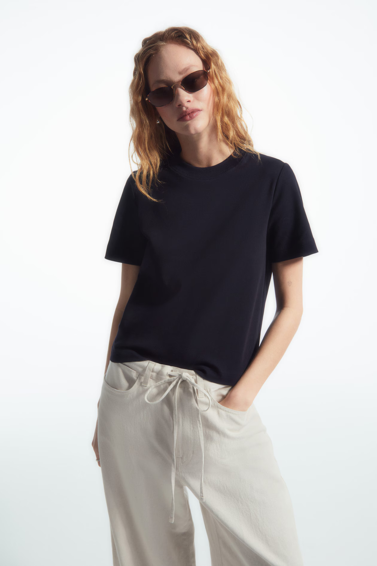 CLEAN CUT T-SHIRT - DARK NAVY | COS (AU)