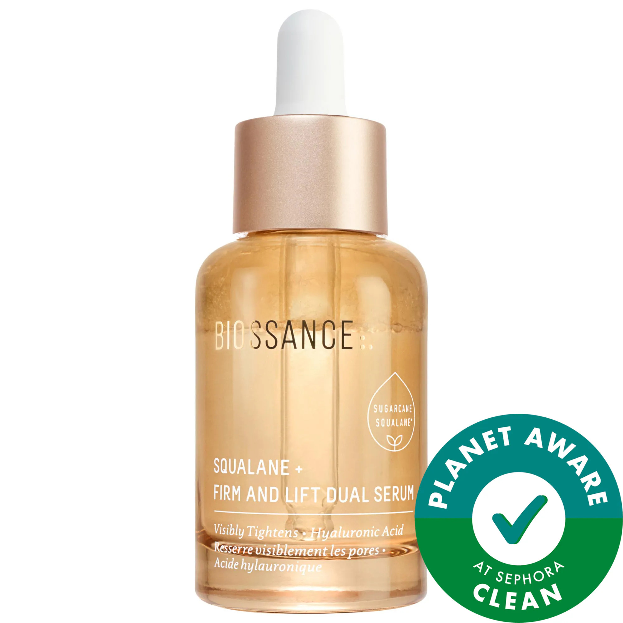 Biossance Firm and Lift Hydrating Dual Serum with Hyaluronic Acid + Squalane 1 fl oz / 30 mL | Sephora (US)