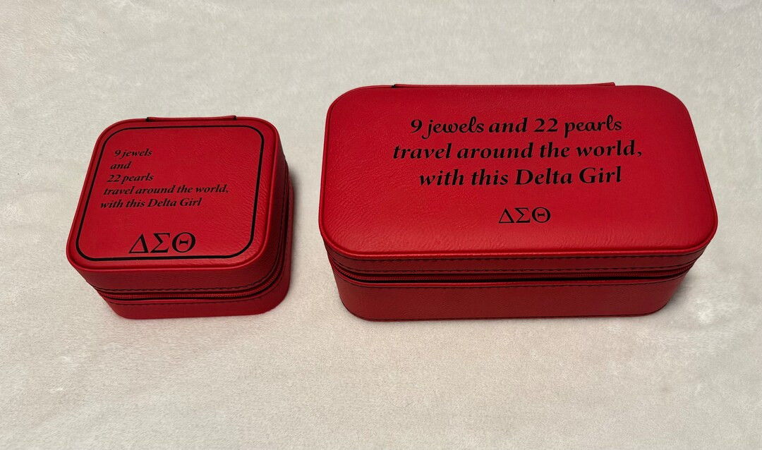 Delta Sigma Theta Travel Jewelry Box - Etsy | Etsy (US)