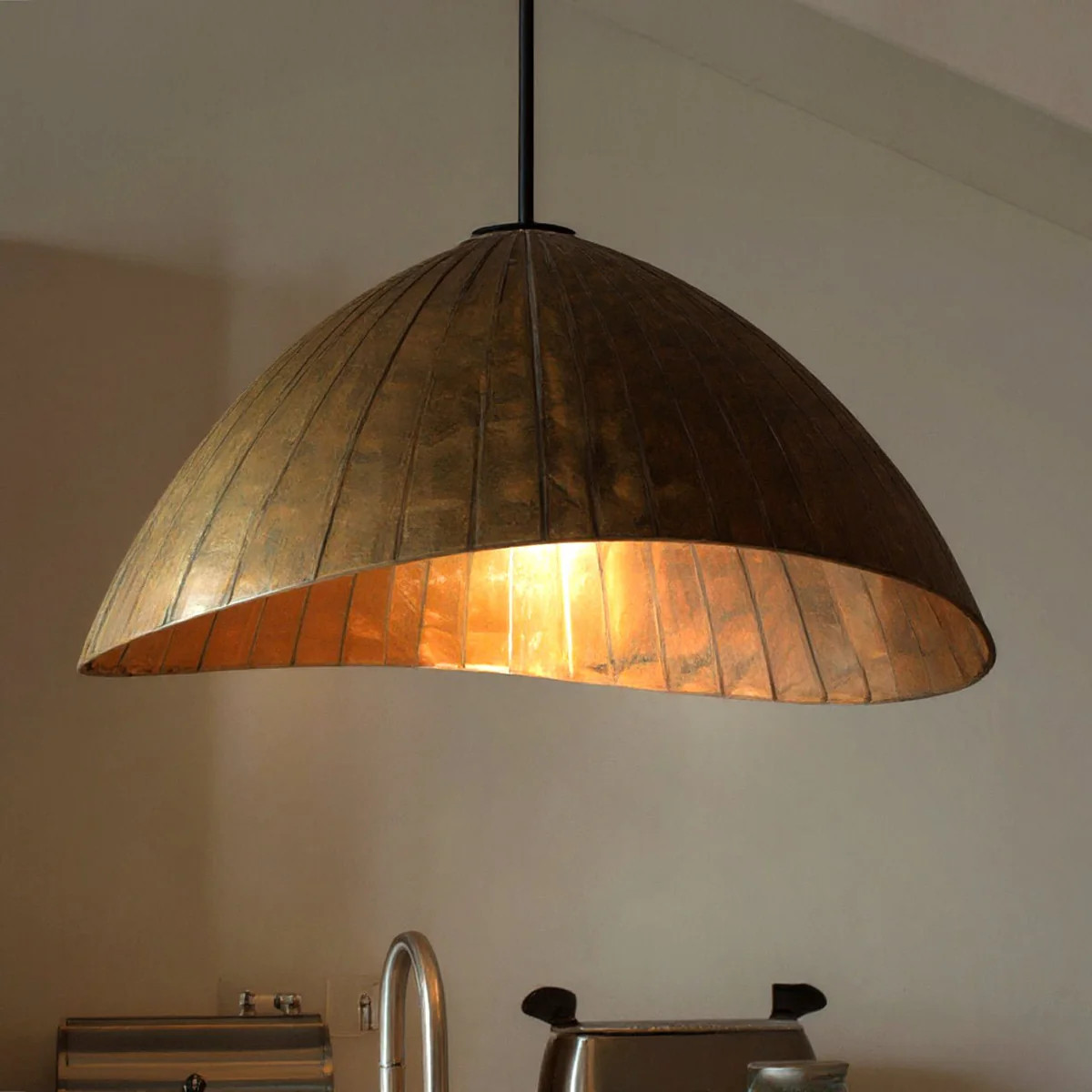 UQL6398 Coastal Indoor Pendant, 12.25''H x 24.00''W x 21.50''Dep, Matte Black Finish, Lacey Colle... | Urban Ambiance, Inc.