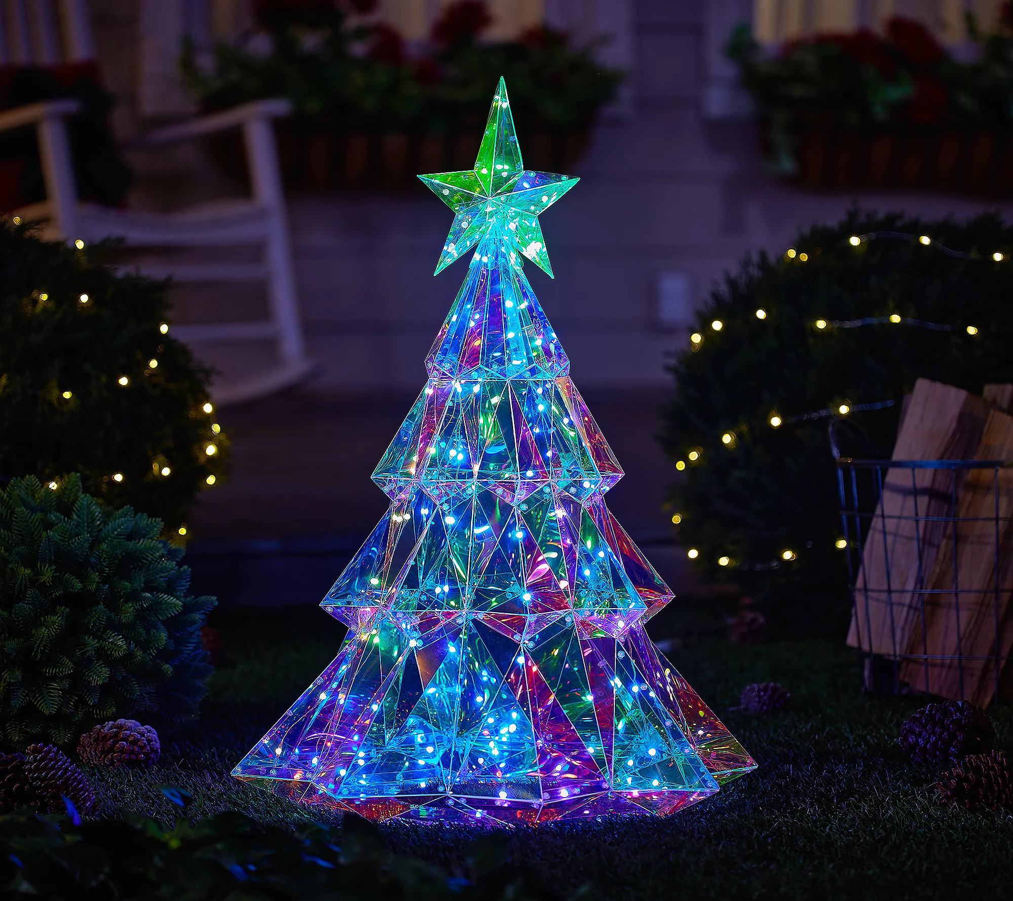 ShWk8/25 Kringle Express Jumbo Indoor/OutdoorHolographic | QVC