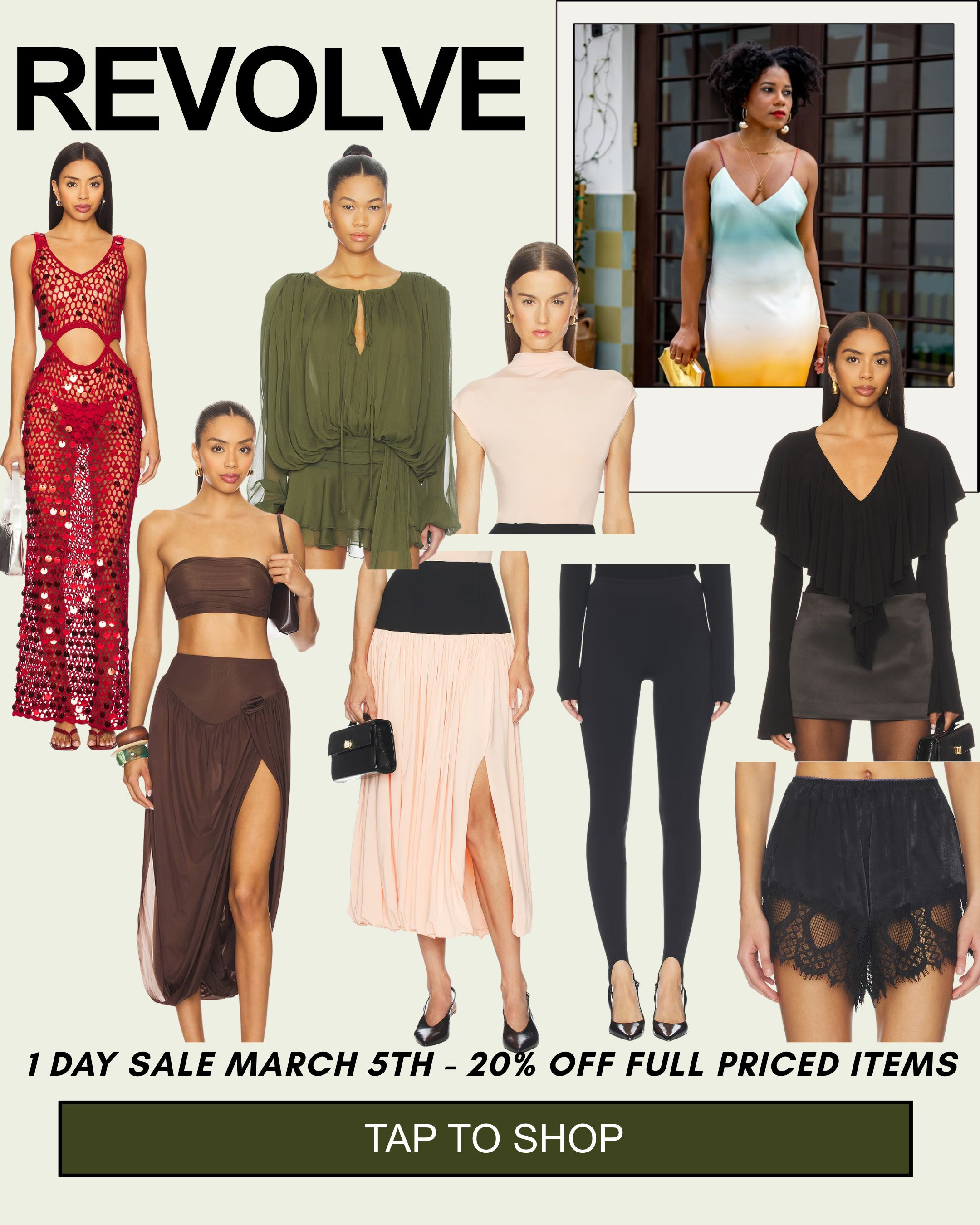 REVOLVE 1 DAY SALE MARCH 5TH  

 #LTKSpringSale