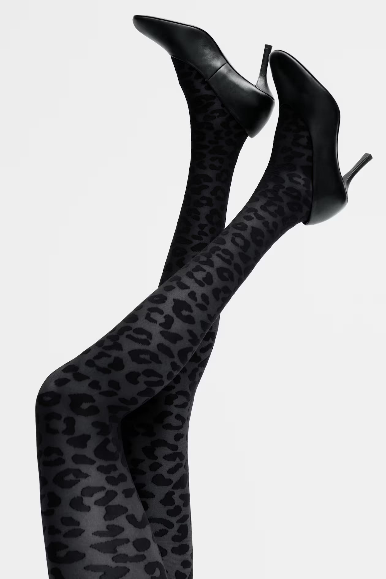 Patterned Tights - Black/leopard print - Ladies | H&M US | H&M (US + CA)