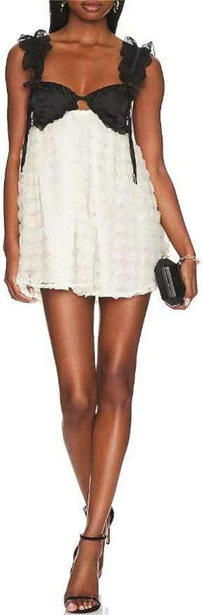 OCUH 3D Flower Dress Mini Dress Lace Dress Bodycon Dress Backless Sexy Lace Mini Party Vacation P... | Amazon (US)