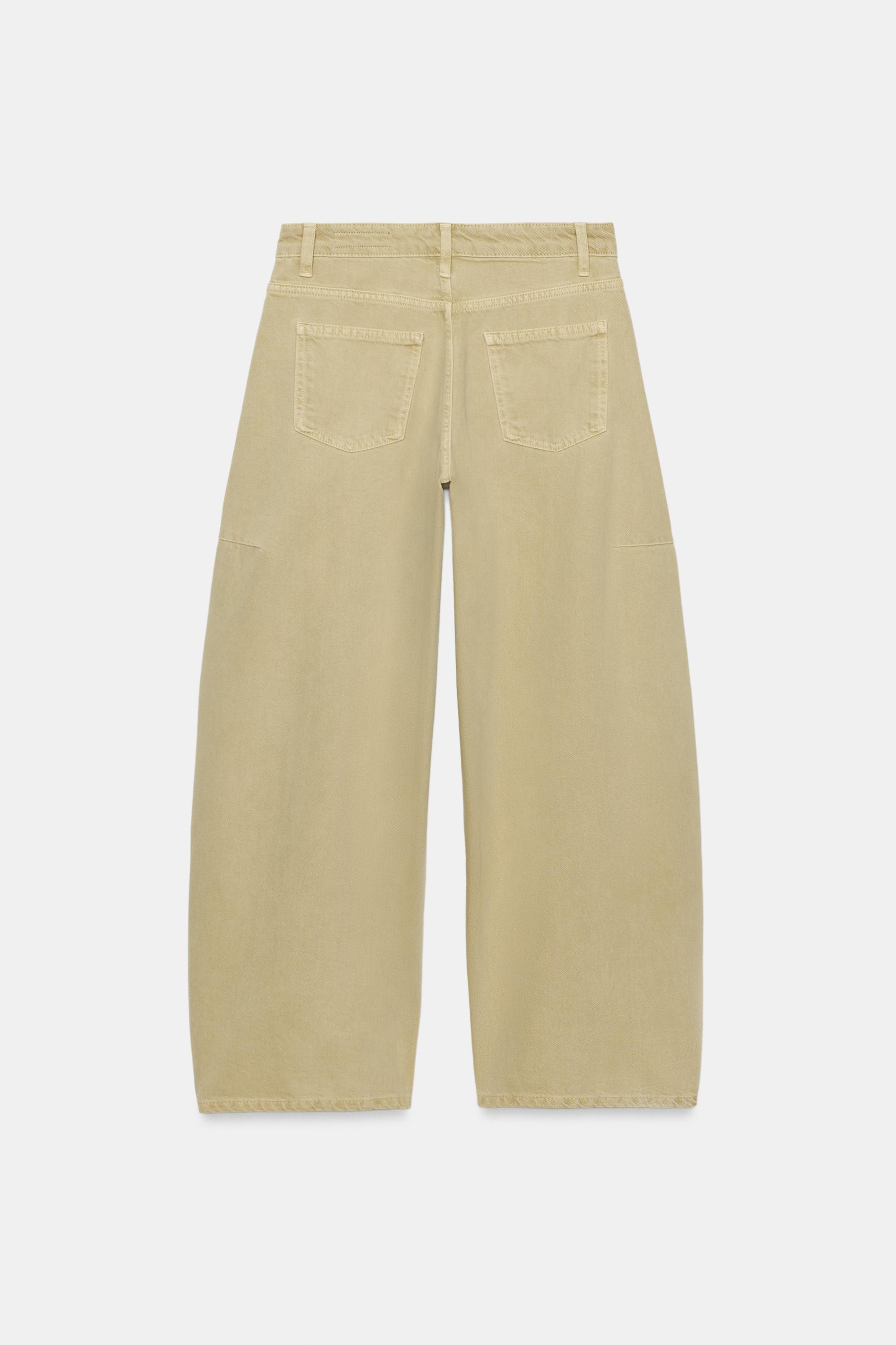 ZW COLLECTION MID-WAIST BALLOON JEANS | Zara UK