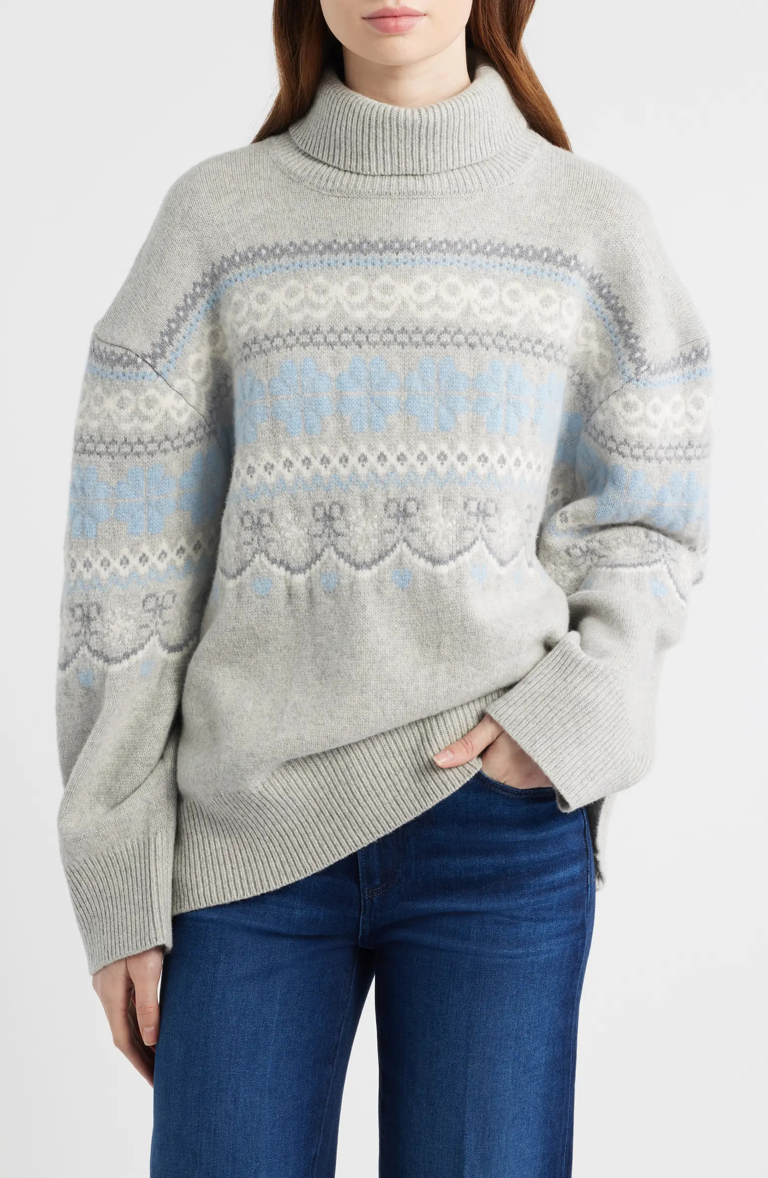 Mirin Wool Fair Isle Turtleneck Sweater | Nordstrom