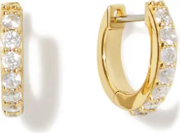 Suzanne Medium Cubic Zirconia Huggie Hoop Earrings | Nordstrom