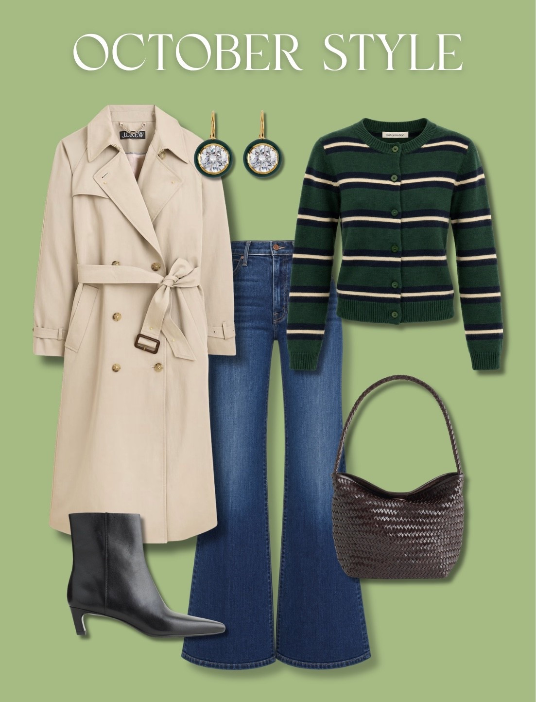 Outfit of the week!! Fall is officially here and I’m so excited to start layering. I purchased this trench last year and then just dropped it in an updated version for this fall. It’s easily one of the pieces I reach for the most this time of year. I’ve been eyeing these new black booties from Madewell (a style I think everyone needs in their fall and winter wardrobe) and this new striped cashmere cardigan! Happy fall ✨✨

#LTKSeasonal #LTKOver40 #LTKootd