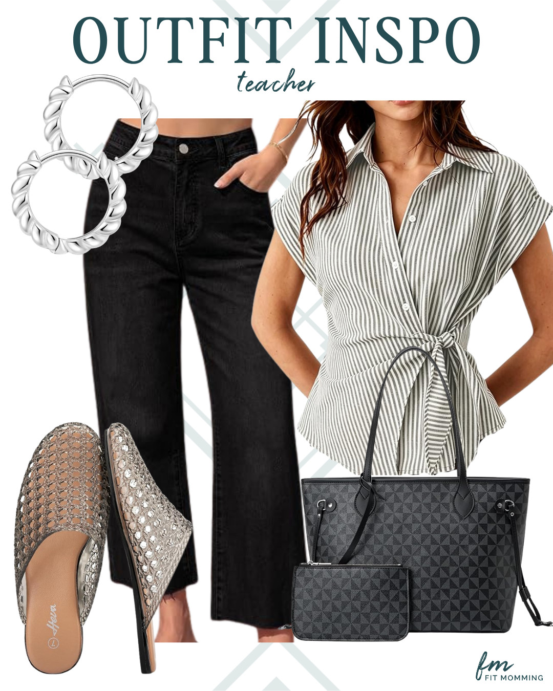 Teacher outfit inspo 🖤 

 