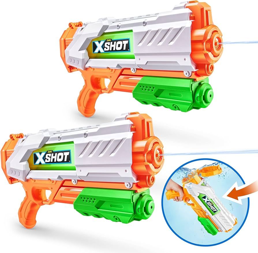 X-Shot Water Fast-Fill Medium Water Blaster (2 Pack) by ZURU, Watergun, 2 Pack X Shot Water Blast... | Amazon (US)