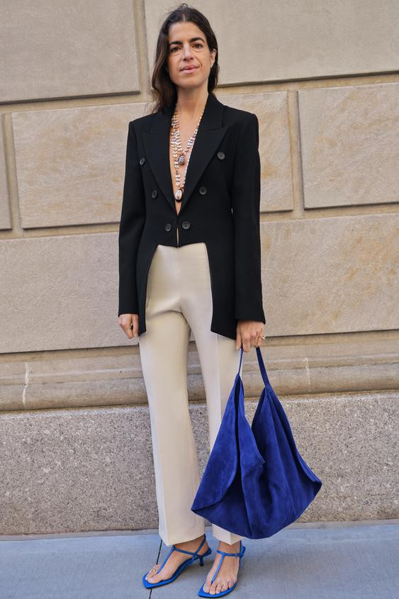 ZW COLLECTION HIGH-WAIST CROPPED PANTS | Zara US