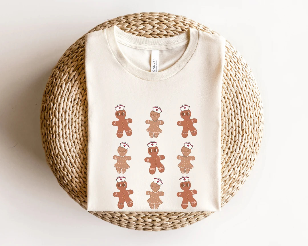 Christmas Nurse Shirt, Gingerbread Man, Nicu Nurse, Picu, Er Ed ICU Nurse Tech Aid, Medical Assis... | Etsy (US)