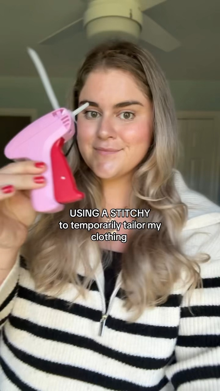 The Stitchy—my secret weapon for temporarily tailoring clothes! ✂️ 

#LTKVideo #LTKPlusSize #LTKStyleTip