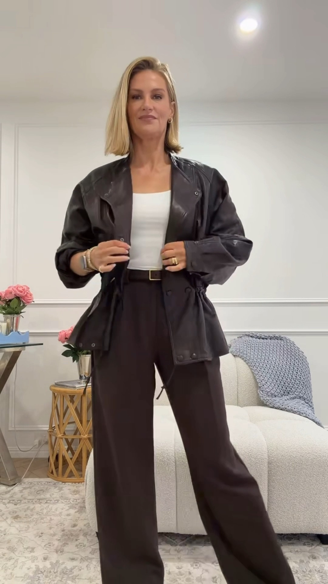 Sweet like chocolate. Dark brown trousers, belt and aviator jacket. New fit, new fave. 🍫

#LTKaustralia #LTKwinter #LTKover50style