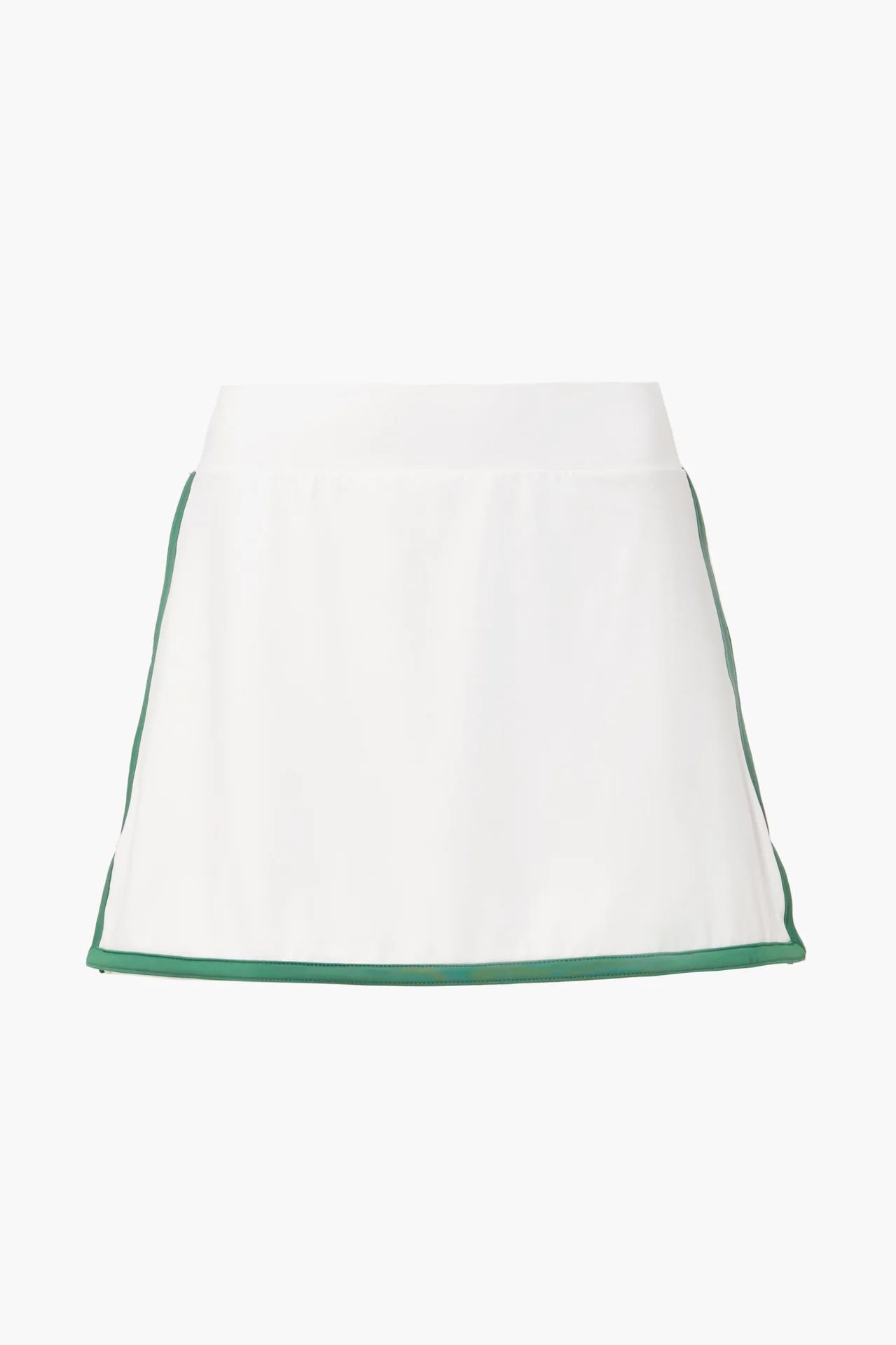 White and Trellis 14 Inch Piped Tennis Skirt | Tuckernuck (US)