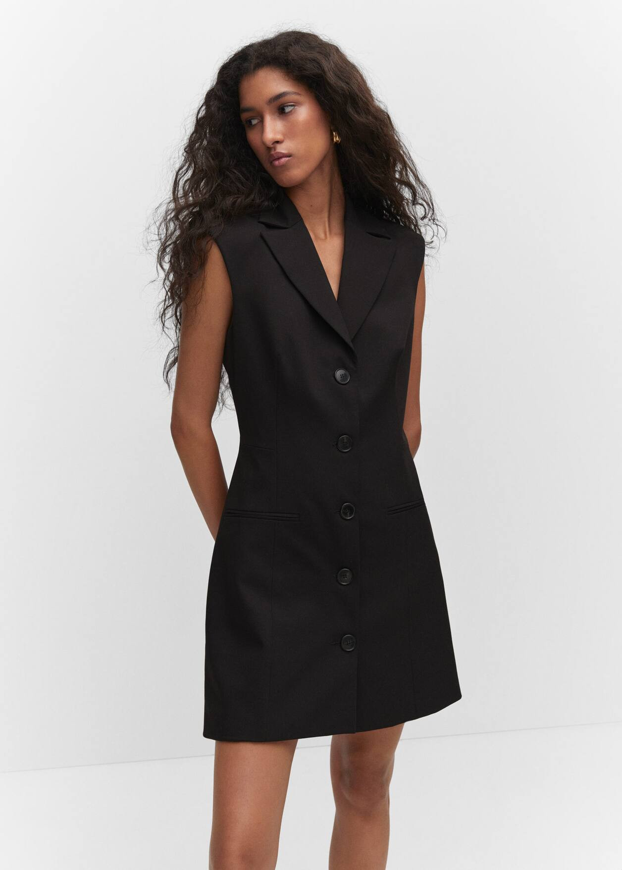 Vest-style dress with buttons | MANGO (US)