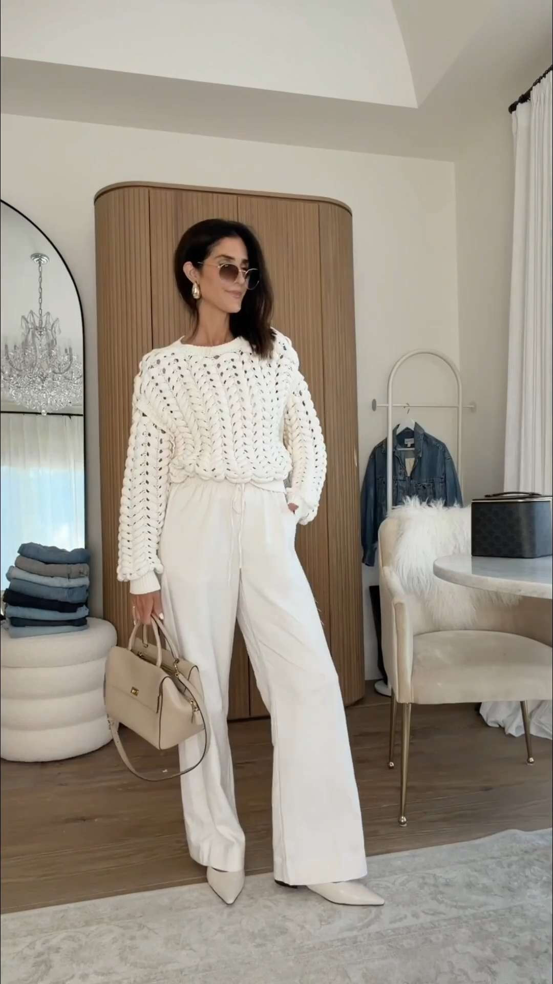 Target but make it quiet luxury…. Obsessed with this look! I’m just shy of 5-7” wearing the size small sweater and XS linen pants #stylinbyaylin #aylin #targetoutfit @Target 

 #LTKgrwm #LTKootd #LTKOver40