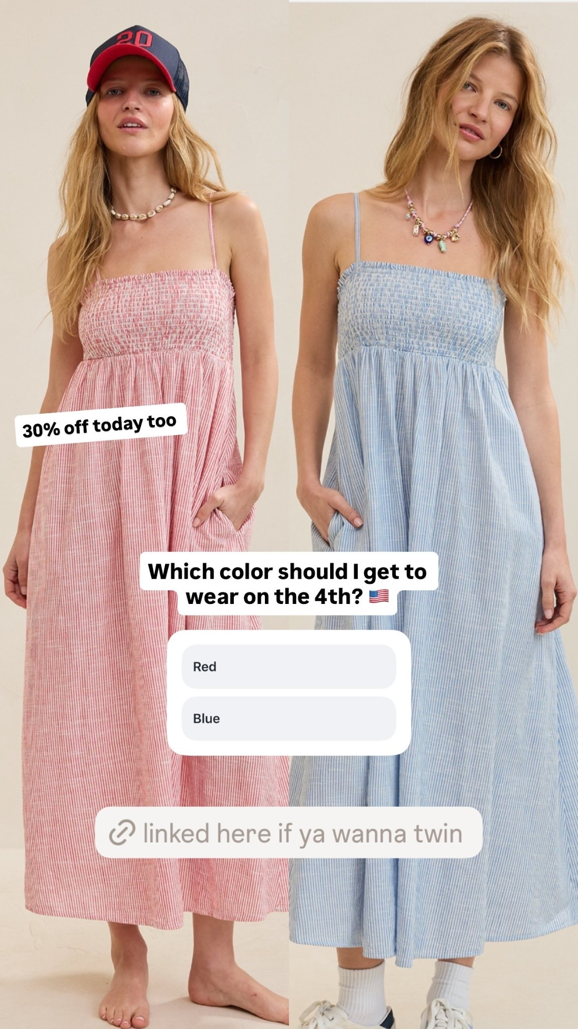 Which color should I get to wear on the 4th? 🇺🇸 30% off today too
