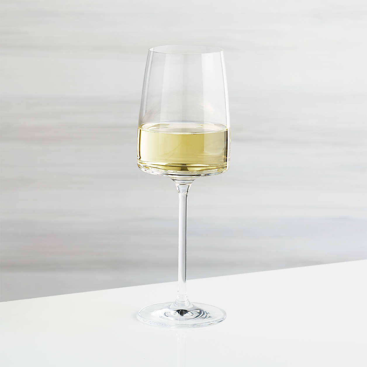 Schott Zwiesel Sensa Level Square Pinot Grigio Glass + Reviews | Crate & Barrel | Crate & Barrel