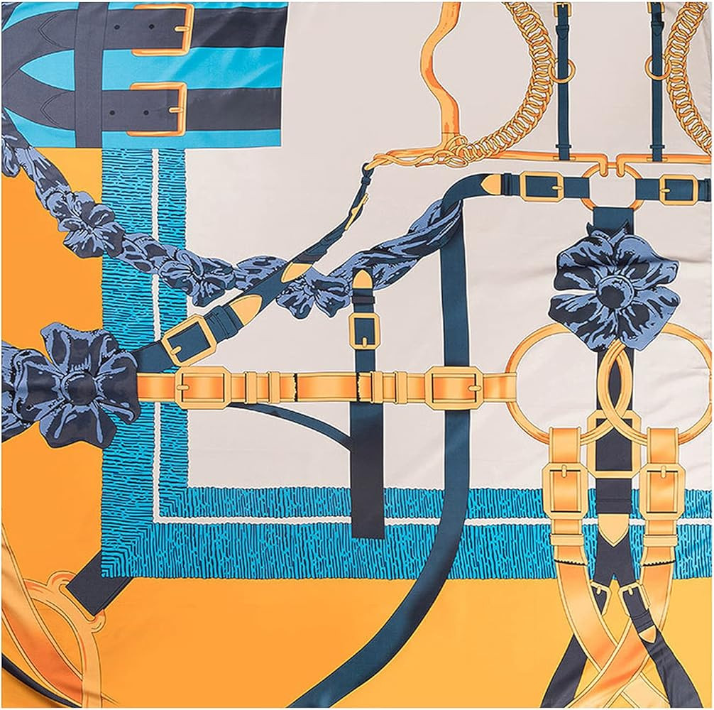 ba knife Fashion Silk Square Scarf Check Floral Head Scarf Neck Hair Tie for Women 51x51 Inches | Amazon (US)