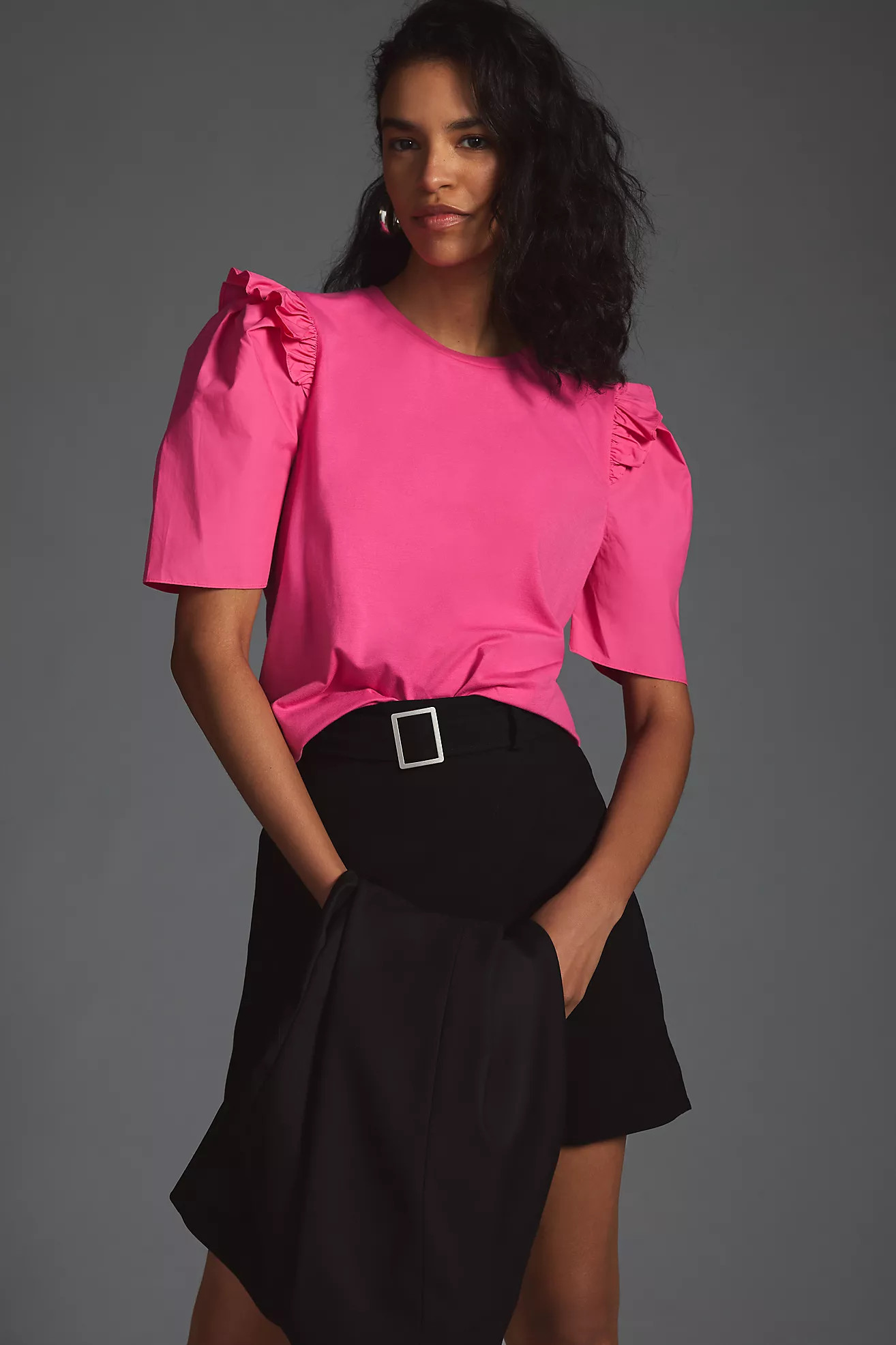 English Factory Ruffle-Sleeve Top | Anthropologie (US)