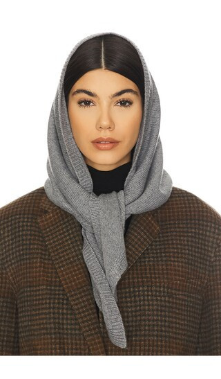 Favorite Daughter Fuzzy Triangle Scarf in Grey. | Revolve Clothing (Global)