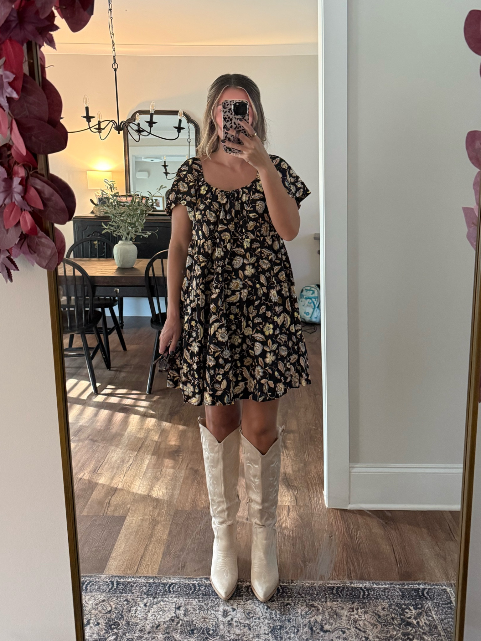 Fall dress and boots 

#LTKFindsUnder50 #LTKShoeCrush #LTKSeasonal