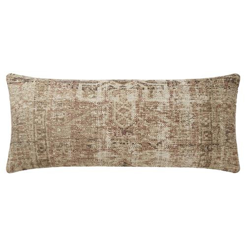 Loloi Global Bazaar Clay Down Decorative Lumbar Pillow - 13x35 | Kathy Kuo Home