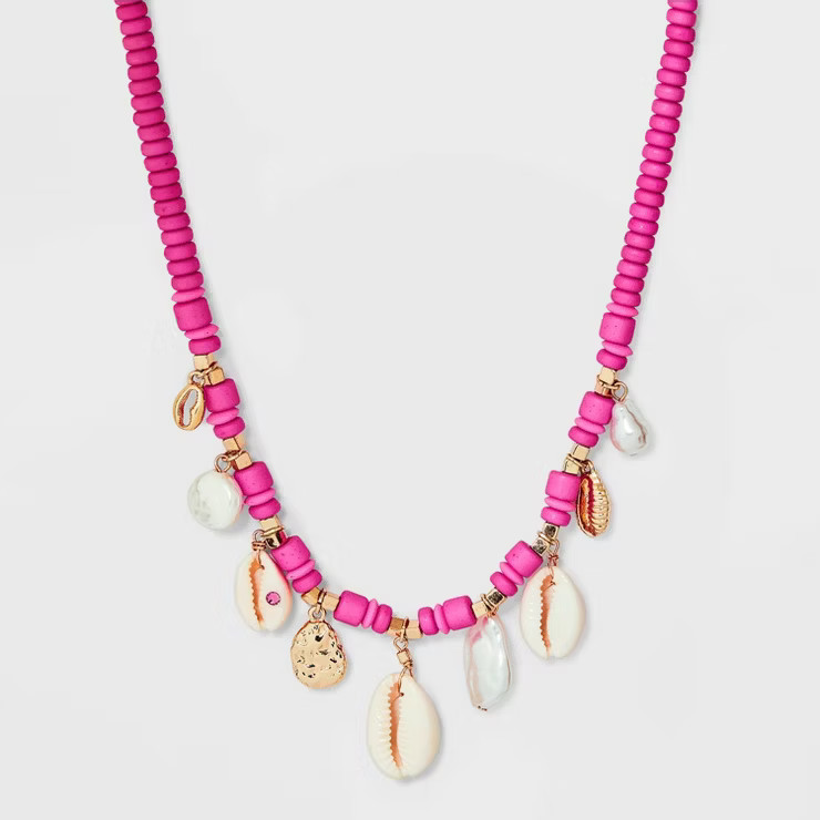 Cowrie Shell Beaded Necklace - A New Day™ | Target