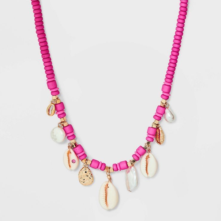 Cowrie Shell Beaded Necklace - A New Day™ | Target