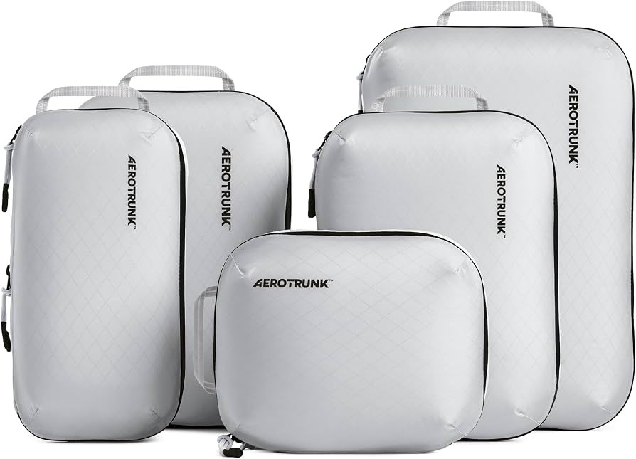 Aerotrunk Ultralight Compression Packing Cubes for Travel, 6-Pack, Grey | Amazon (US)