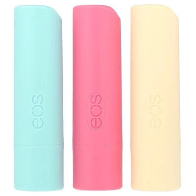 EOS, 100% Natural Organic Lip Balm, Variety Pack, 3 Lip Balms, 0.14 oz (4 g) Each | iHerb