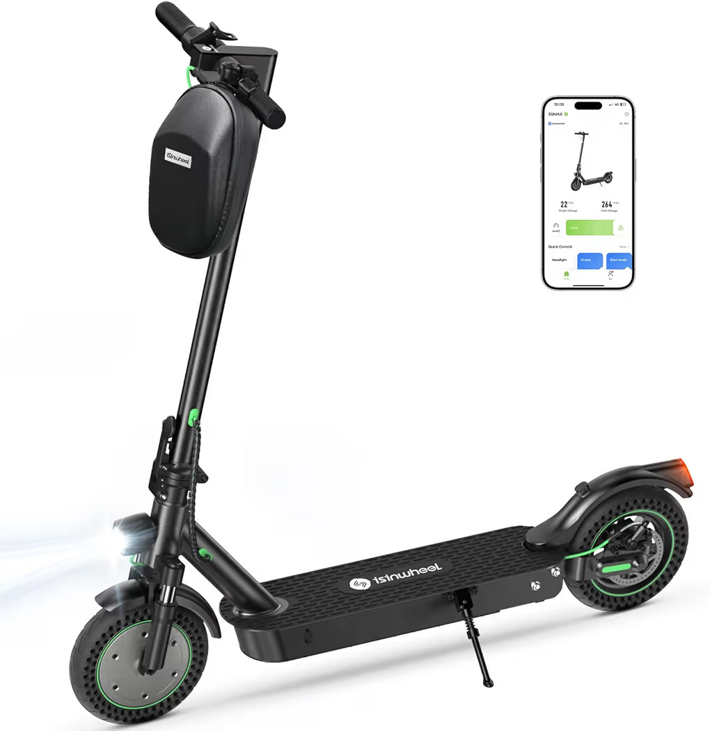 isinwheel Electric Scooter Adults, 22-37 Miles Long Range, 21-28 MPH Max Speed, 1000/800/500W Mot... | Amazon (US)
