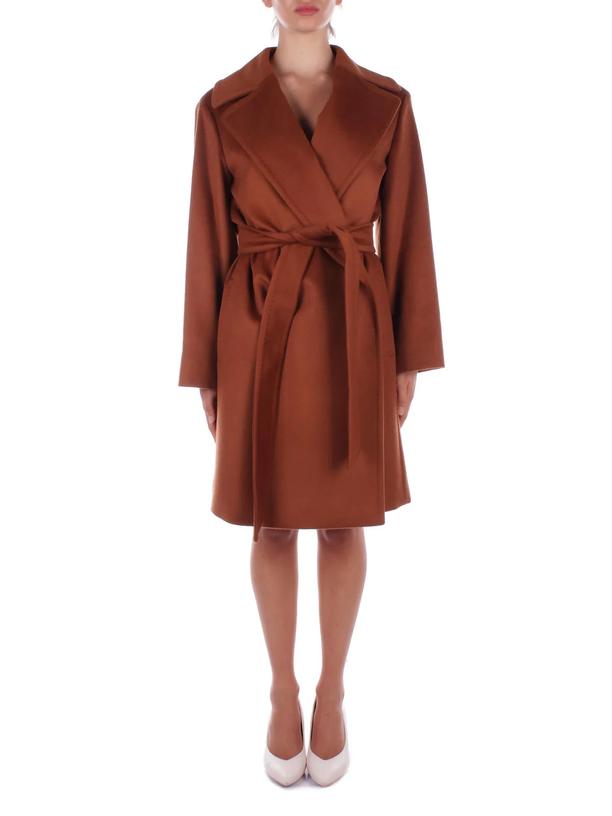 Max Mara Studio Belted Long-Sleeved Coat | Cettire Global