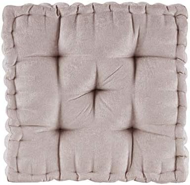 Intelligent Design Azza Poly Chenille Square Floor Pillow Cushion, 20"x20"x5", Blush | Amazon (US)