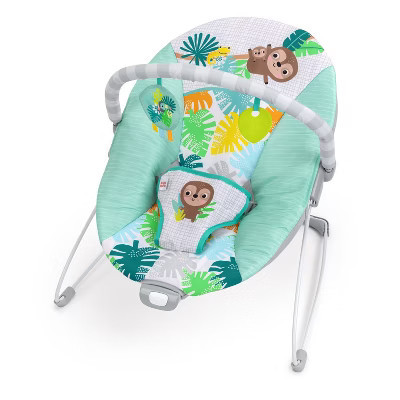 Bright Starts Floral Wonders Vibrating Bouncer - Green | Target