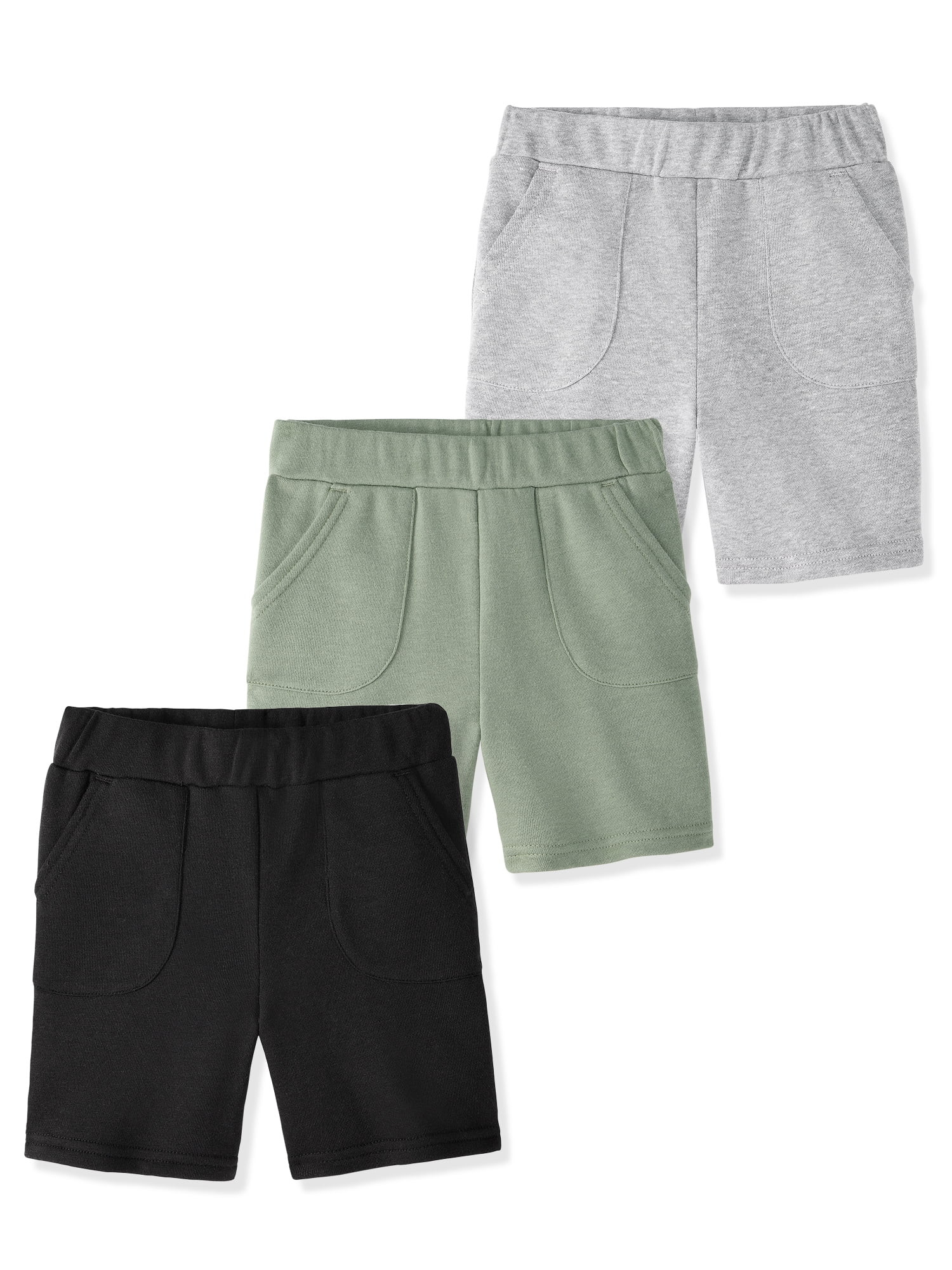 Garanimals Baby & Toddler Boy Cotton French Terry Pull-On Shorts, 3-Pack, 0M–6T | Walmart (US)