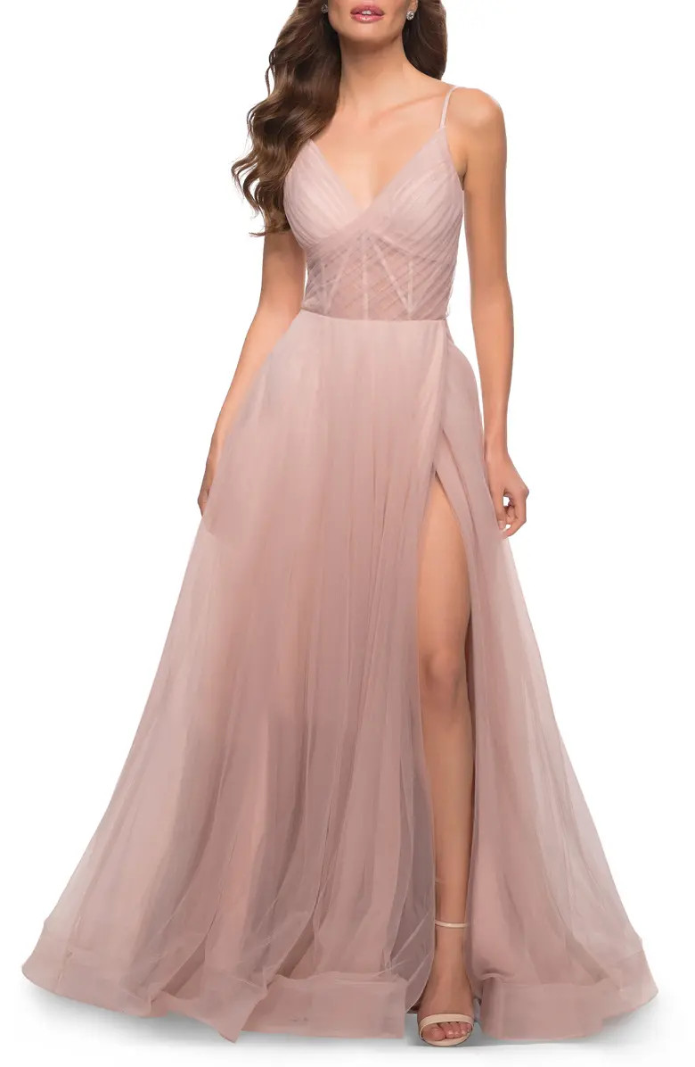 Illusion A-Line Tulle Ballgown | Nordstrom