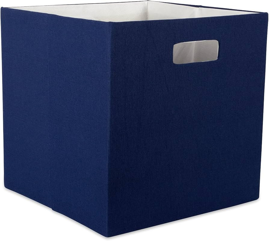 DII Poly-Cube Storage Collection Hard Sided, Collapsible Solid, Large, Nautical Blue | Amazon (US)