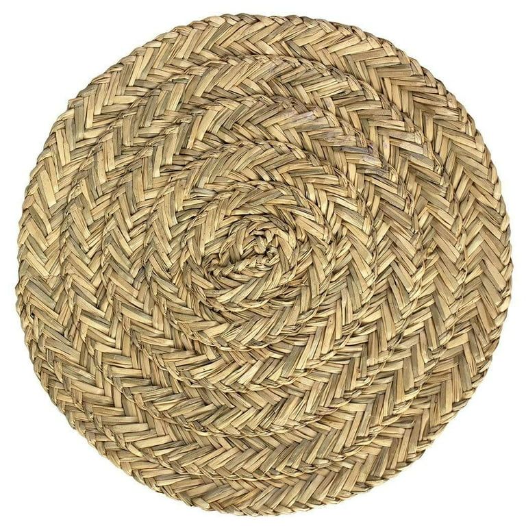 Round Seagrass Placemats , Table Decoration Charger Plate Alternative (Set 4) - Braided Placemat | Walmart (US)