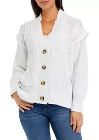 Women's Button Front Cable Knit Cardigan | Belk