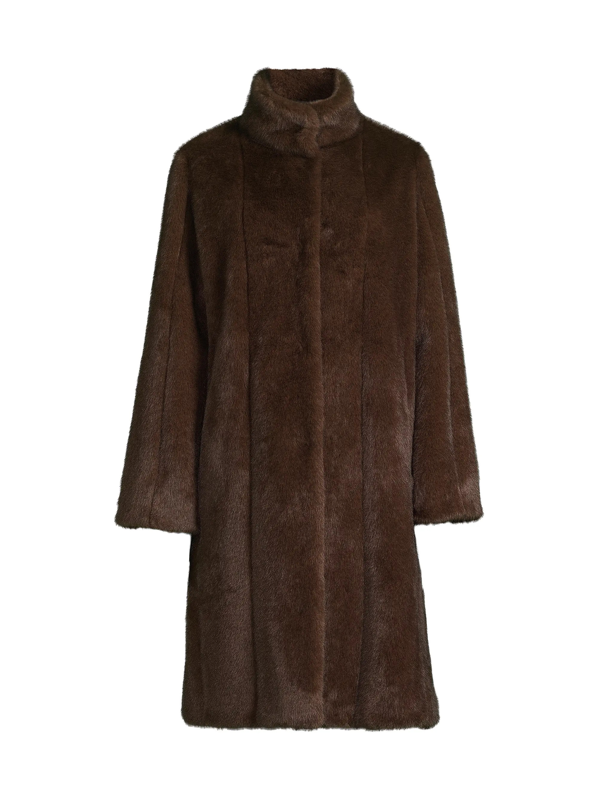 Shop Et Ochs Faux Mink Paneled Coat | Saks Fifth Avenue | Saks Fifth Avenue
