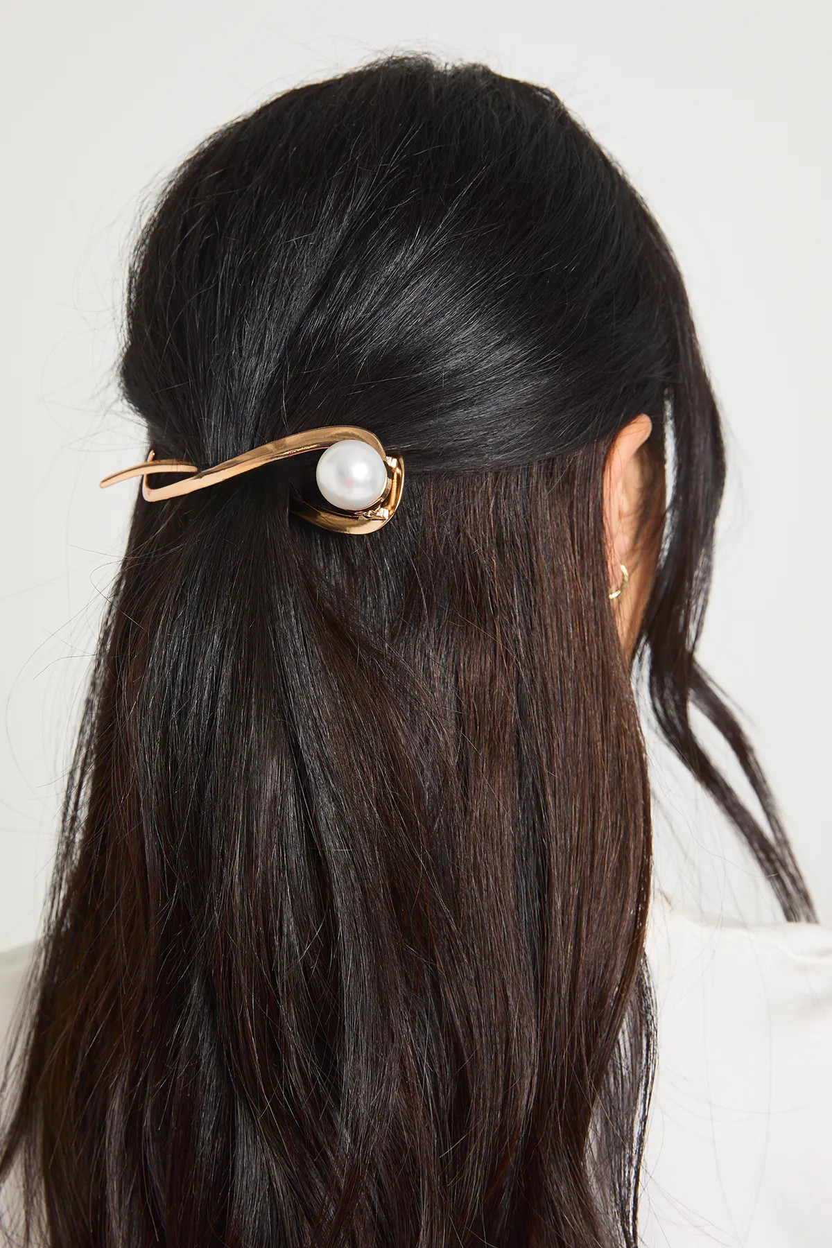Gold Pearl Detail French Hair Pin | Boohoo | Boohoo.com (UK & IE)